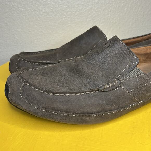Olukai Akepa Moc Driving Moccasin Leather Loafer Brown Men's Size 13 - Picture 9 of 15